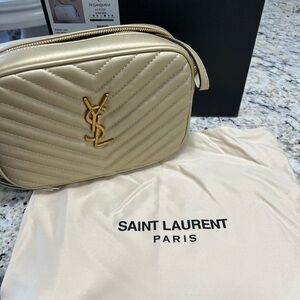 Inspired Saint Laurent Metallic Gold Crossbody Bag